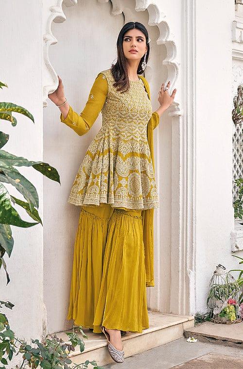 Yellow Sharara Suit