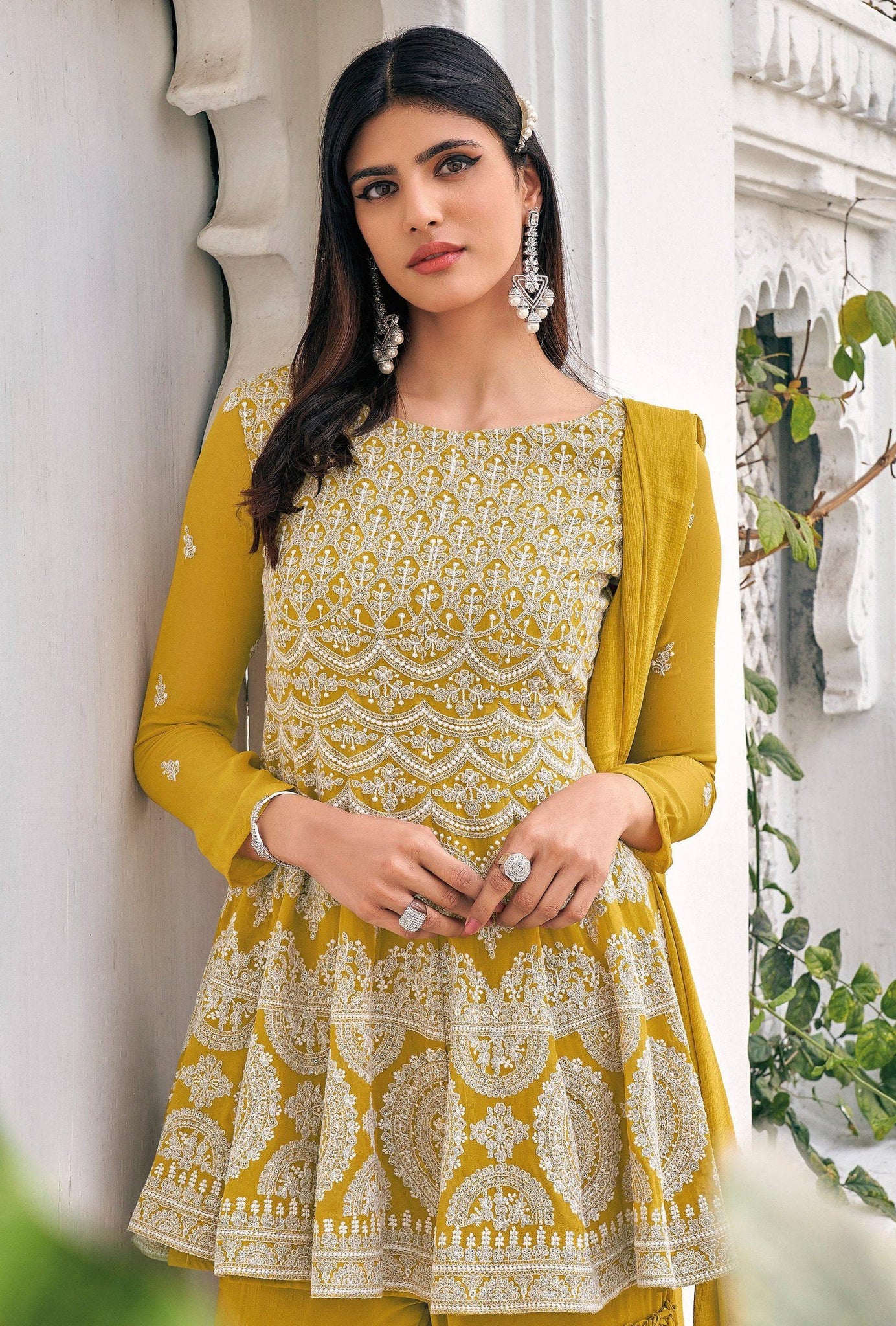 Yellow Sharara Suit