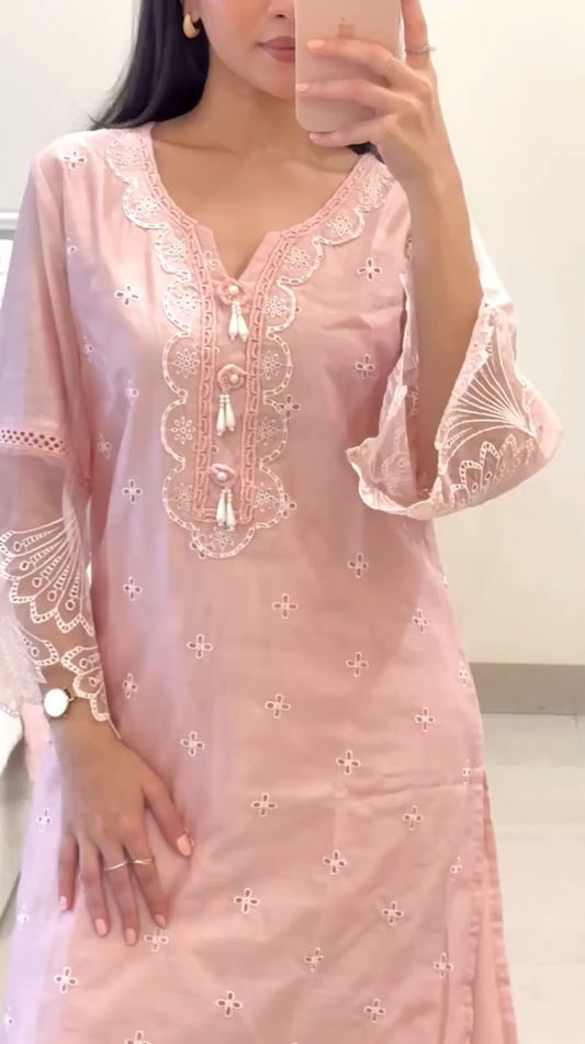 Rose pink  designer Suit Set