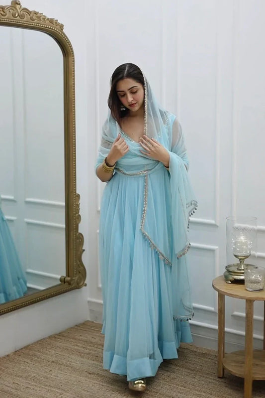 Farheen Aqua Suit Set